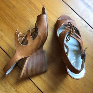Delman chestnut heels